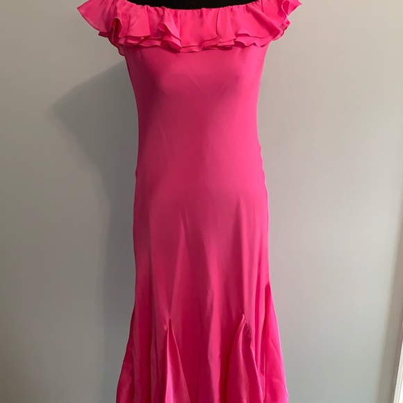 NWT Elegant Pink Ruffle Dress - Picture 13 of 15